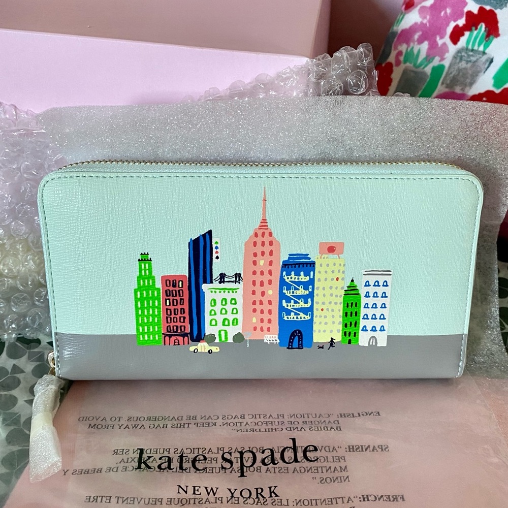 Kate Spade Rock Center Zip Around Wallet